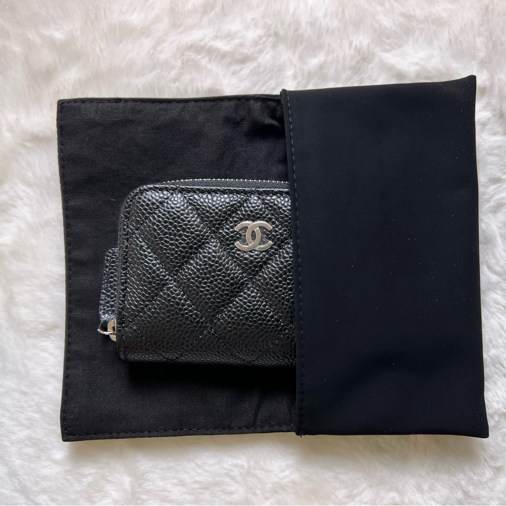 CHANEL Caviar Quilted Zip Coin Purse Black - Picture 6 of 6